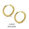 6/8/10/12mm Tiny Korean Small Stainless Steel Round Mini Little Good Huggie Hoop Earrings for Women Cartilage Piercing Loop Ring