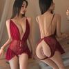 Seductive Sexy Lingerie Uniform Temptation Suit One-piece Lace Transparent Pajamas Free Hot Open File 1118