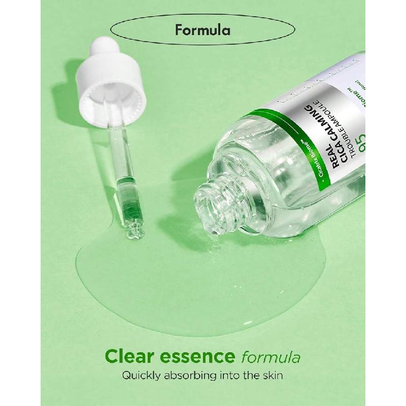 WELLAGE Real Cica Calming Trouble Ampoule 50ml - Korean Skincare Soothing Serum, Madecassoside Centella Asiatica Panthenol Niacinamide, Relief