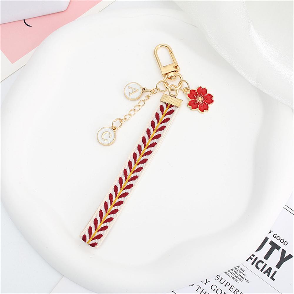 Милый клетчатый узорчатый брелок для ключей с модной буквенной цепочкой — фото 15