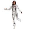 Unisex Astronaut Costume Cosplay Jumpsuit Halloween Party Space Theme Role Play Outfit