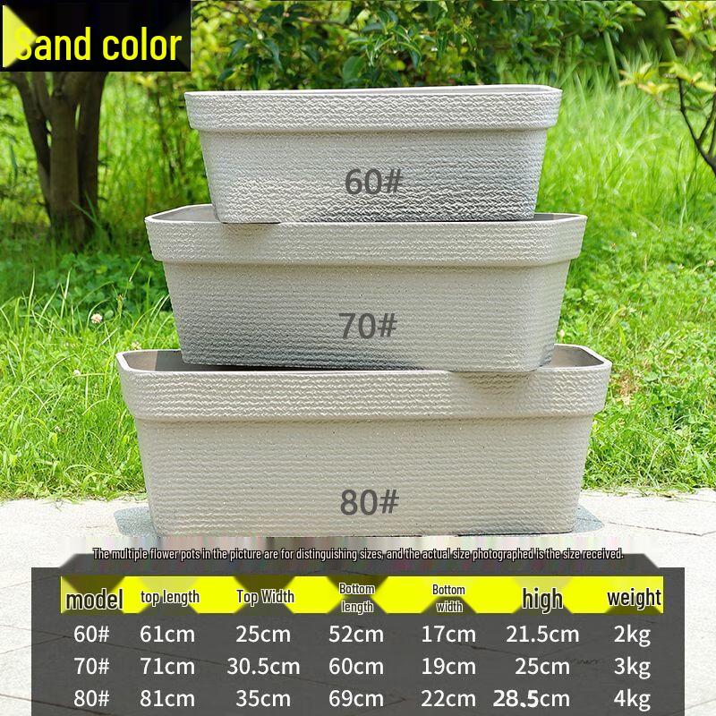 Hualongdun Extra Large Rectangular Plastic Planter Box