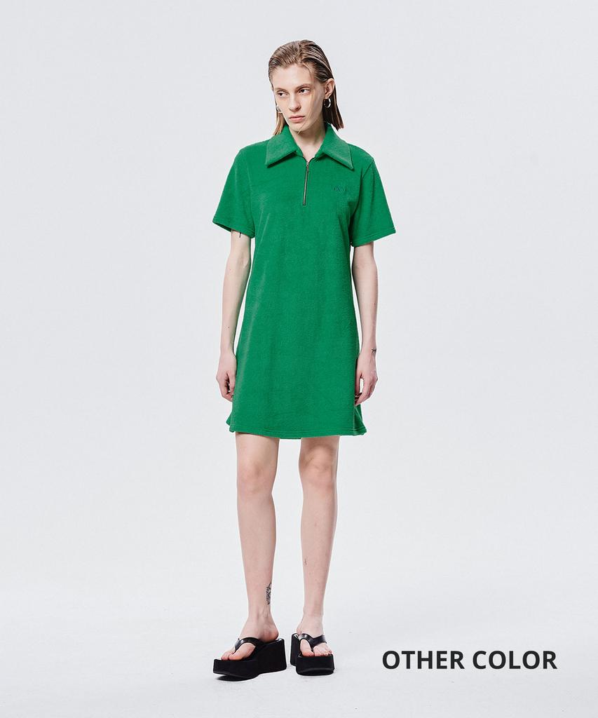 Le Sonnet Terry Zip-Up Dress Blue