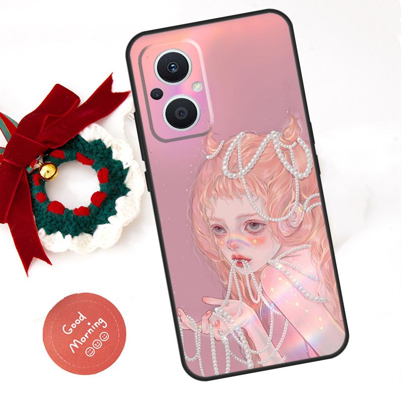 Cute And Beauty Girl Color Painting Funda For OPPO Reno 14 F 13F 12F 11F 10 11 12 13 Pro 7 8 Lite OPPO Find X5 X6 X8 X9 Pro Case
