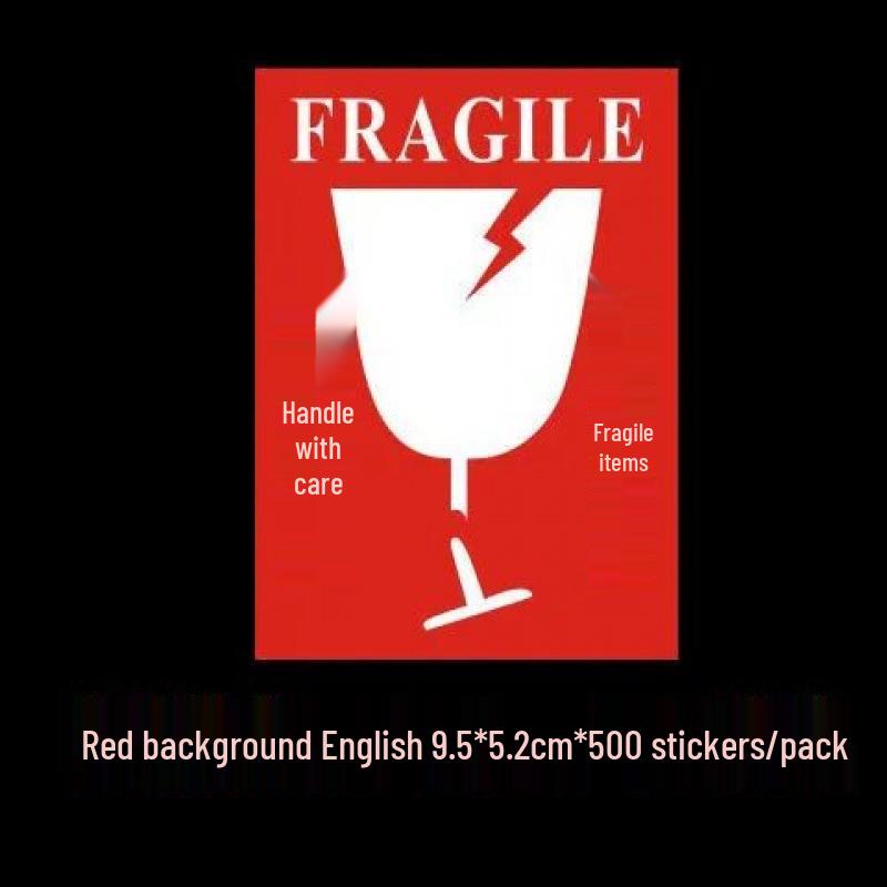 Large Self-Adhesive Fragile Sticker - Handle with Care, Do Not Press