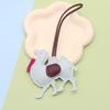 Women Leather Camel Bag Pendant Keychain Cartoon Animal Keyring Cute Ornament