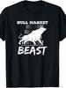 Men'S Finance Investor Bull Market Beast Graphic T-Shirt, Retro Casual Short-Sleeved T-Shirt with Ro