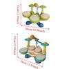 Wear Resistant Jazz Drum Set Toys Light Up Musical Montessori Toys Safe Kids Drum Set  For Toddlers