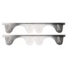 2 Pairs Stove Gap Cover Stainless Steel Retractable Stove Oven Gap Filler Guard Kitchen Counter Side Gap Silver 35cm to