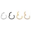 1pc Surgical Steel CZ Gem Ear Hoop Tragus Helix Cartilage Earring Septum Ring Clicker Nose Ring Body Piercing Jewelry
