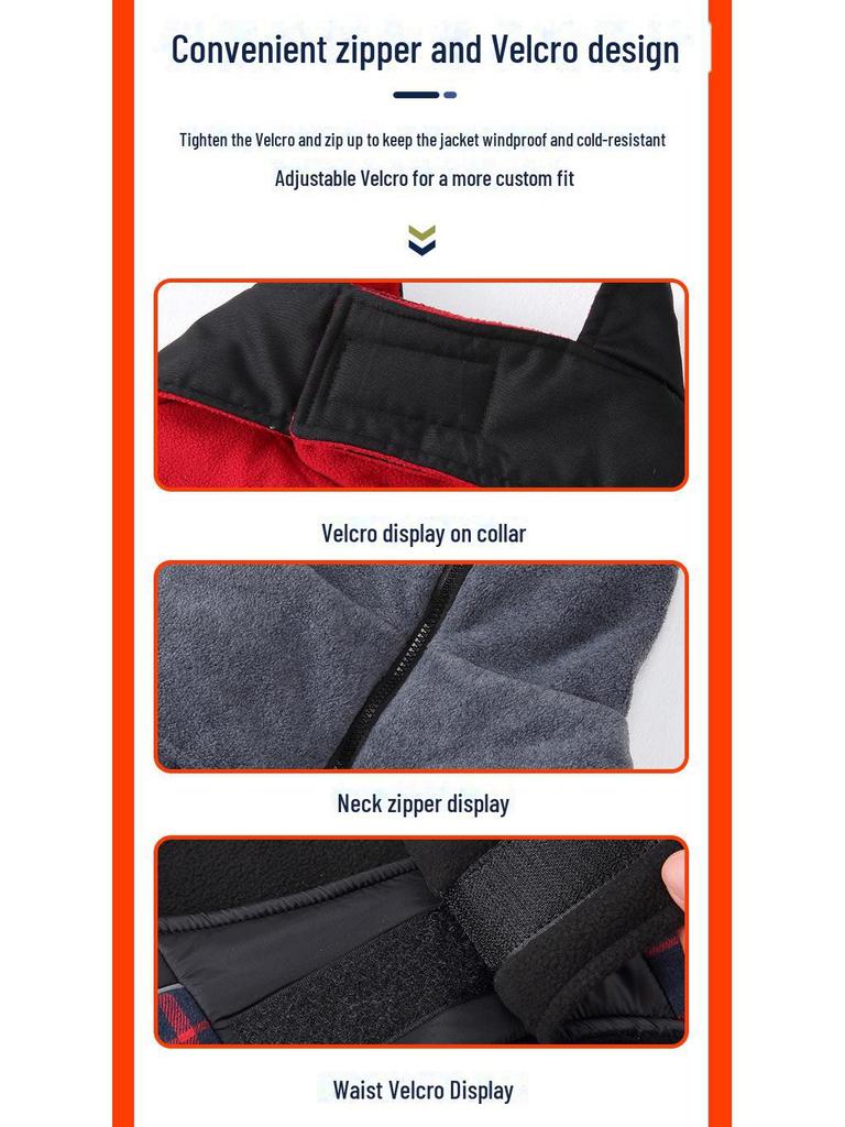 Meiqi Reflective Winter Jacket for Large Dogs - Pet Coat for Shiba Inu & Golden Retriever
