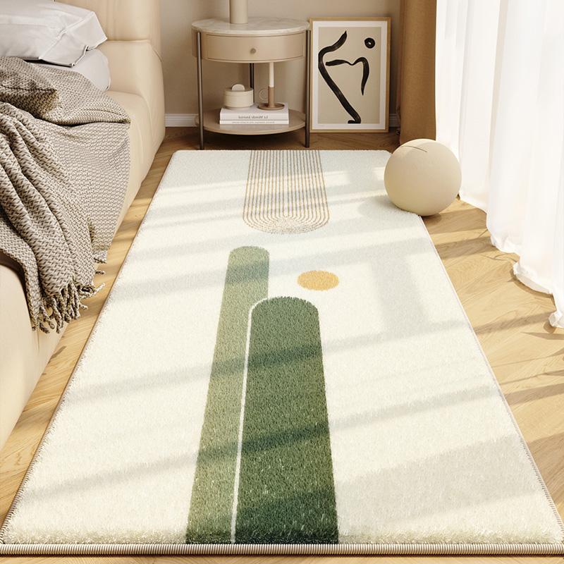 Morandi Color Bedroom Bedside Carpet Master Bedroom Bedside Floor Mat Room Premium Sense Floor Mat Long Strip Machine Washable Mat