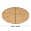 Pizza Cutting Board Bamboo Tray Food Prep Cheese Serving Platter with Grooves for