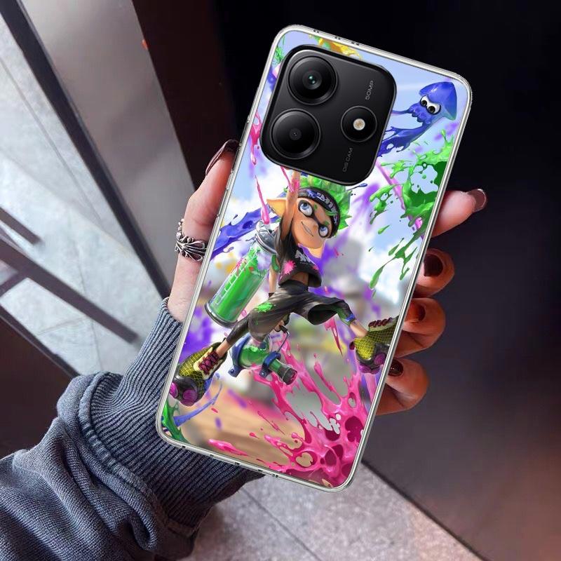 Game S-Splatoons Phone Case For Xiaomi Redmi Note 10 11 12 13 14 15 Pro Plus 11S 12S 14S 11T 11E 10S Soft TPU Back Cover Redmi N
