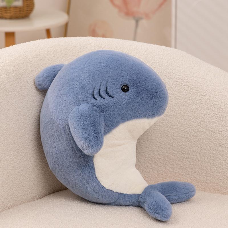 

Soft shark doll plush toy one-horned whale seal doll girl company soothing doll 35cm（0.45kg）