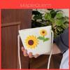 Childrens Cartoon Flower Mini Crossbody Bag With Waterproof Pu For Play And Daily Use
