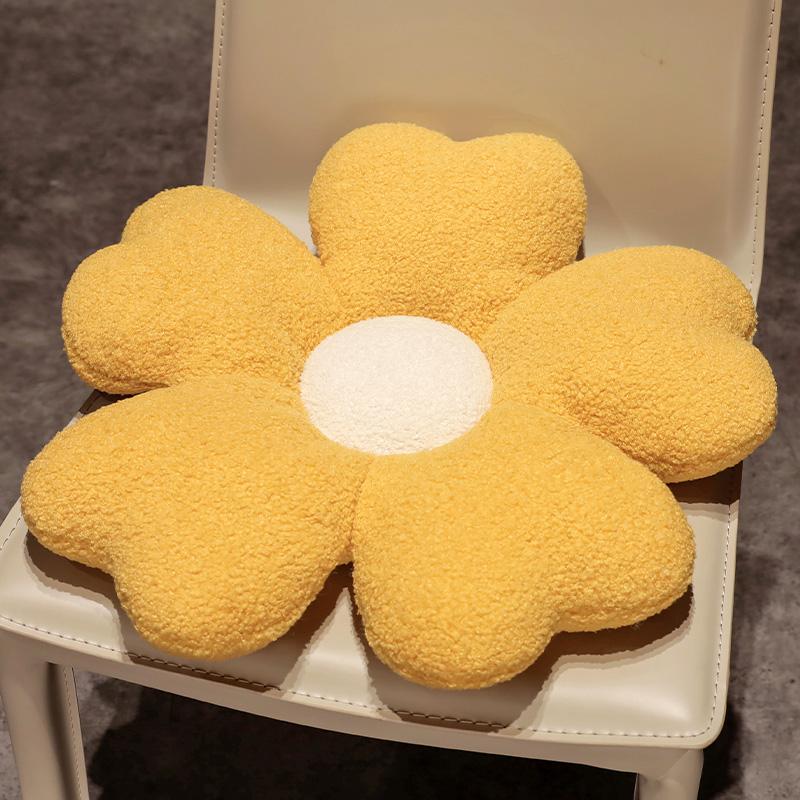 Big Size Stuffed Five Petal Flower Cushion Girly Room Decor Sunflower Pillow Bay Window Pink Flower Sit Bedroom Seat Pillow