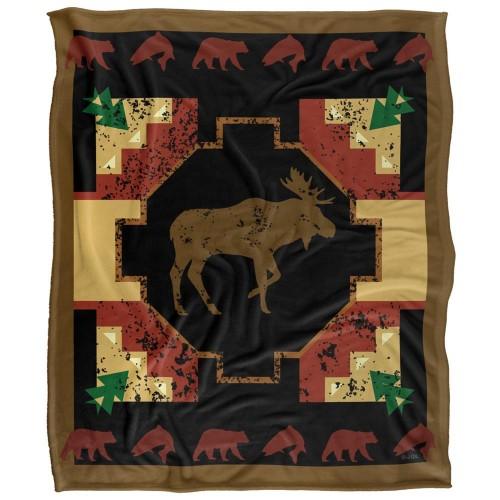 JQ Licensing 2 Silky Moose Supersoft Blanket