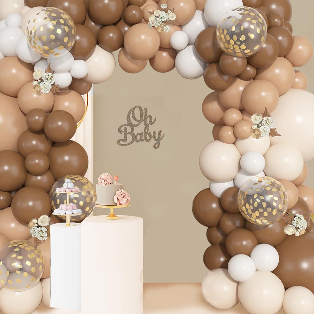 Dark Skin Sand White Balloon Garland Arch Kit Birthday Party Decor Kids BabyShower Wedding Birthday Party Supplies Latex Balloon