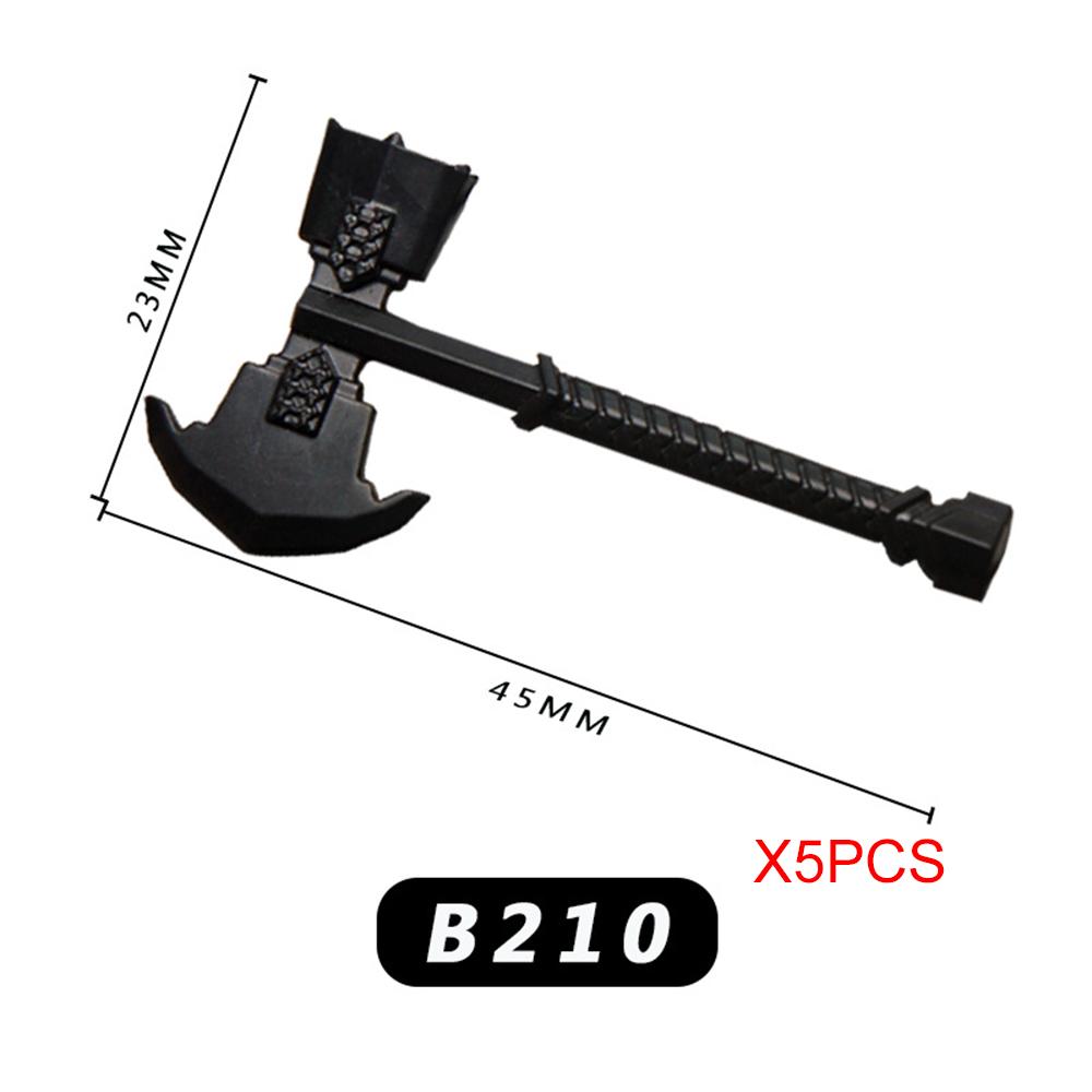 MOC Medieval Weapons Building Blocks Army Soldiers Figures Military Accessories Knife Sword DIY Bricks Toys For Children