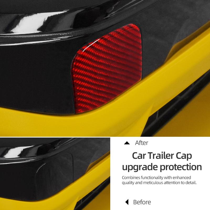 Für Ford Mustang GT 2025 2025 Kohlefaser Anhängerkupplungsabdeckung Verkleidungsaufkleber Tuning Dekoration Auto Außenkarosserie Zubehör