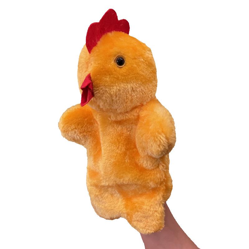 Plush Zodiac Animal Hand Puppet Dog - Parent-Child Toy Glove Set
