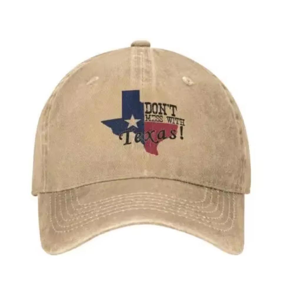 Denim Cap Dont Mess with Texas Baseball Dad Caps Classic Adjustable Casual Sports for Men Women Hats Gray