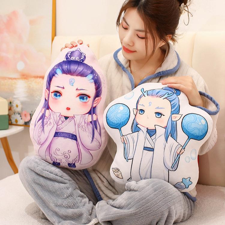 Nezha Series Plush Pillow: Sofa Ornament, Home Decor Cushion, Office Toy