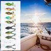 5Pcs Fishing Lures Soft Artificial Frogs Fishing Trout Fishing Lures Double Propellers Colorful Large Feet Swimbaits Set
