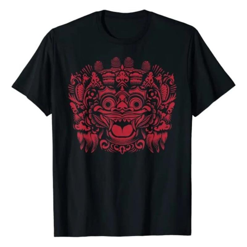Camiseta Barong Indonesia Bali Mask Dragon Spirit Indonesia S разноцветный