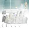 Wall Mount Storage Basket Multifunctional Iron Wall Hanging   Rack with Hook for Kitchen Bathroom
