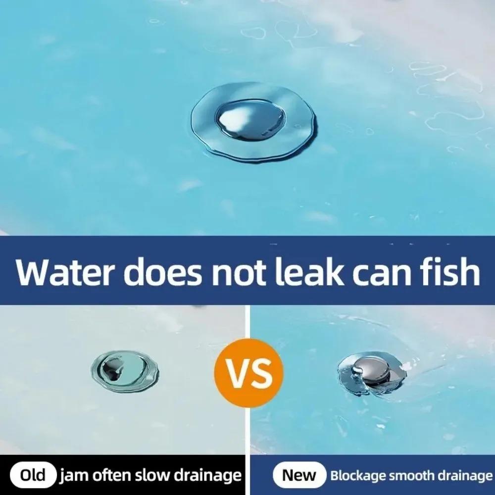 Stainless Steel Odor Proof Bouncing Core Press Type Sink Drain Universal Accessory for Washbasin Washbasin Leak Plug