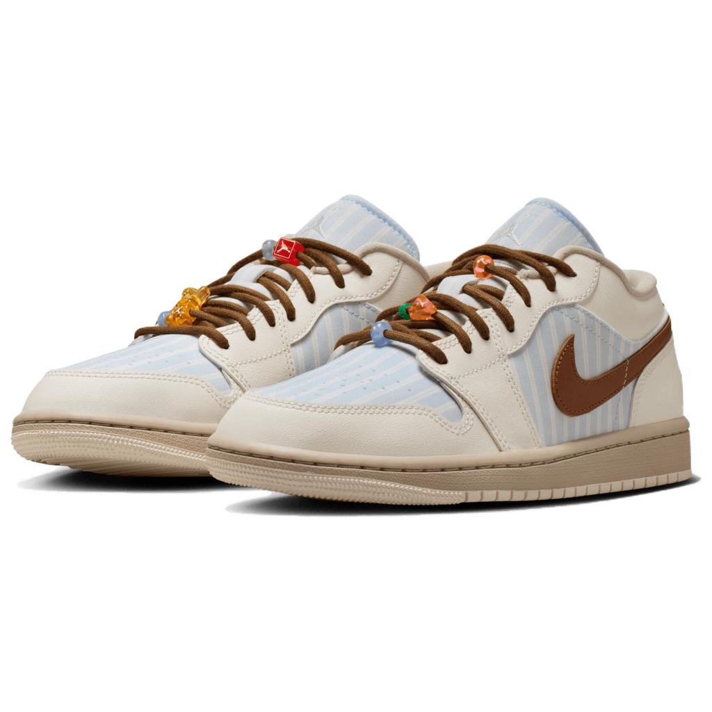 Jordan Air Jordan 1 Low top Vintage Basketball Shoes Women's White Blue IR7553-422