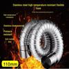 1.5m Stainless Steel High-Temperature Resistant Corrugated Flexible Exhaust Hose for Heaters and Gas.