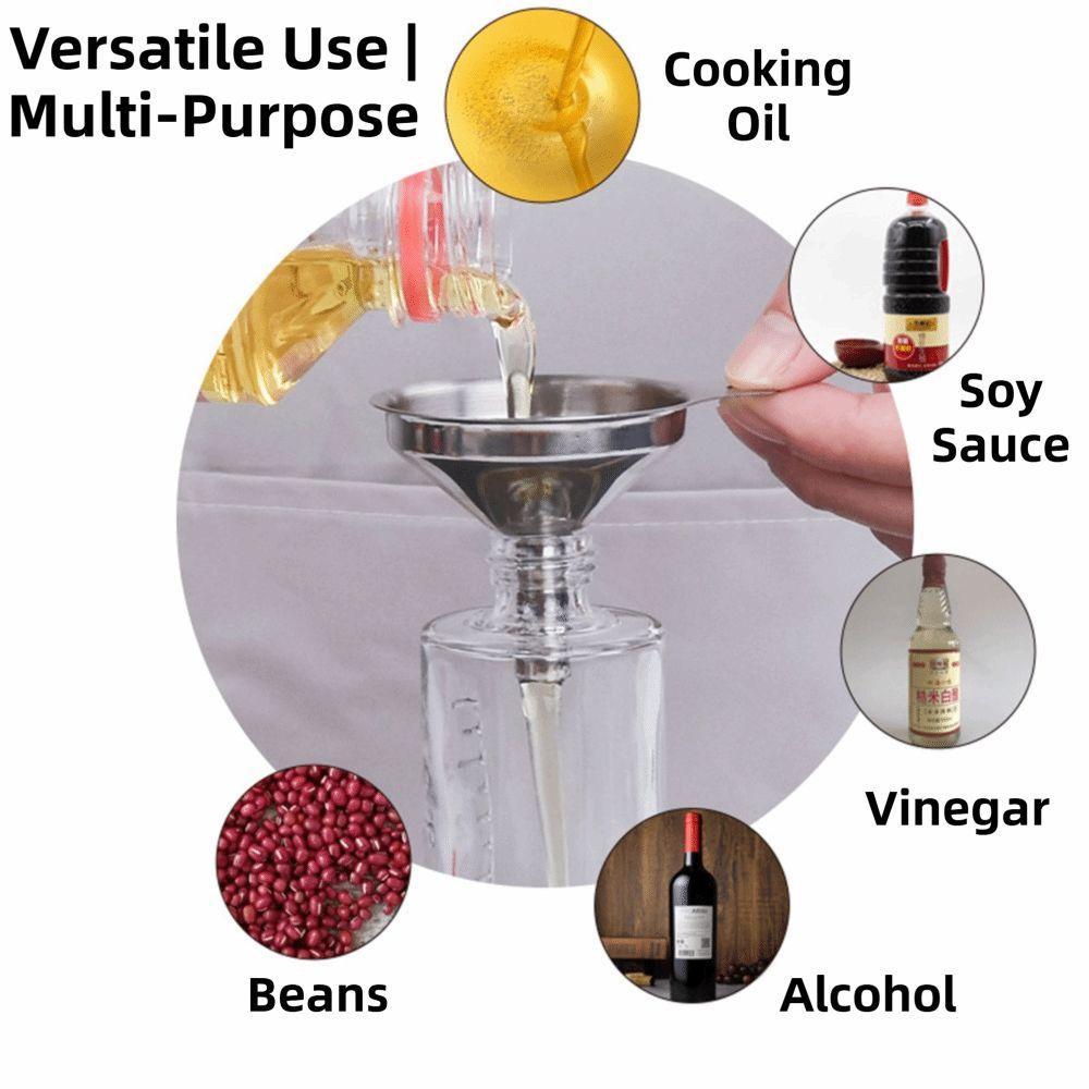 3/5Pcs 3 Sizes Kitchen Funnels Set Mini Multipurpose Funnel Liquid Funnel Set  Spice Transfer