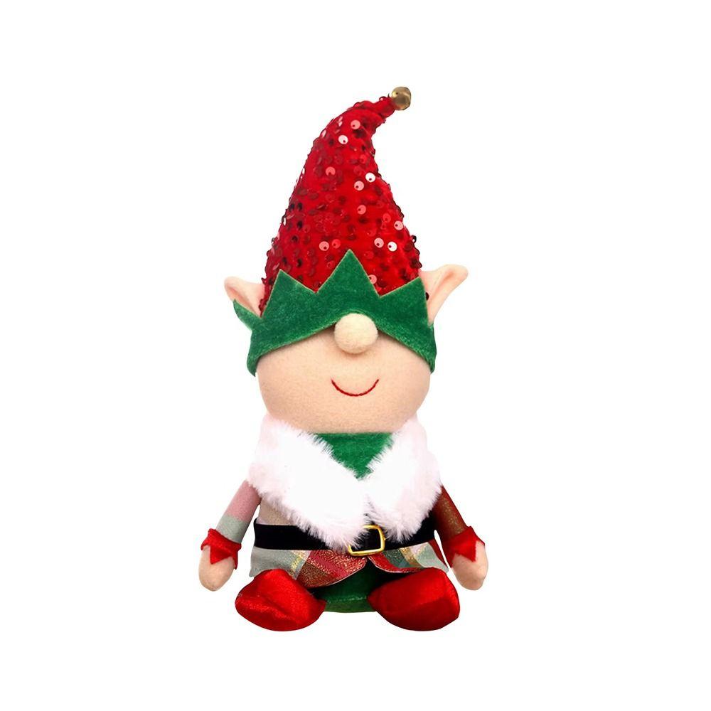 Plush Christmas Faceless Doll Creative Faceless Doll Ornament Christmas Elf Doll  Indoor Decor