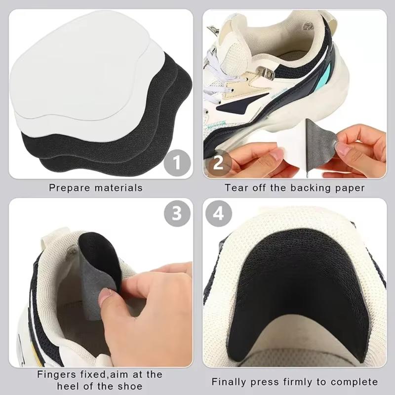 Non-Toxic Heel Repair Subsidy Sticky Shoes Hole Sneakers Insoles Patch Heel Pads Heels Sticker Protector Foot Care Anti-Wear Inserts 4 Pcs