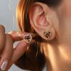 Elegant Leopard Heart Stud Earrings for Women - Versatile, Cute, and Fashionable Autumn/Winter Jewelry