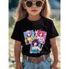 Kids T-shirt Cartoon Print T-shirt Fashion Casual Short Sleeve Tees Summer Girl Tees Tops Clothing