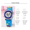 Fashionable and cute cartoon dinosaur silicone strap LED screen children's electronic watch, suitable for daily wear, Christmas