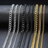 9 Size Bracelets for Men Women Stainless Steel Curb Cuban Link Chain Bracelets Party Jewelry Gift