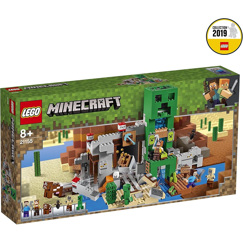 LEGO Minecraft Creeper Statue Mining Set 21155 Building Blocks Toy for Kids