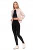 Long Women's Leggings High Waist Ribbed Sport Fit MORAJ L/XL BLACK