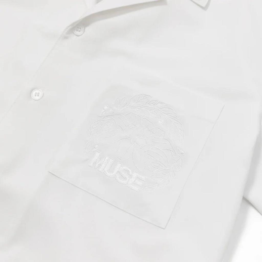 [USED] Official BTS JIMIN MUSE Open Collar Shirt