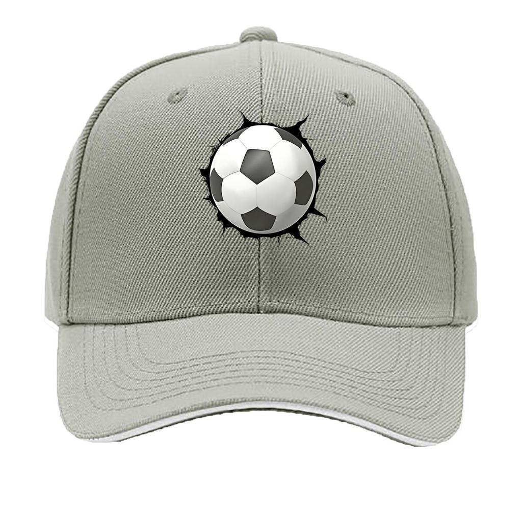 Unisexs Boys Retro D Football Print Cap Adjustable Lightweight Hat Suitable for Sports Events M Sandwich Baseball Cap