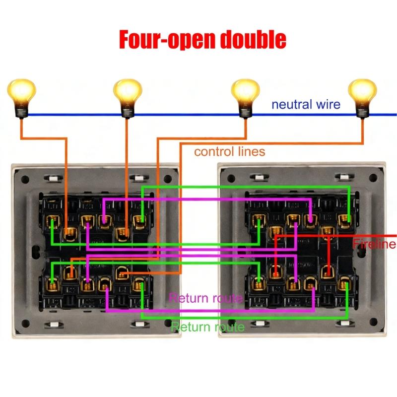 Modern 86 Toggle Switches Panel Component Artistic Designs Strong Electrical Switches Panels for Hoime Office