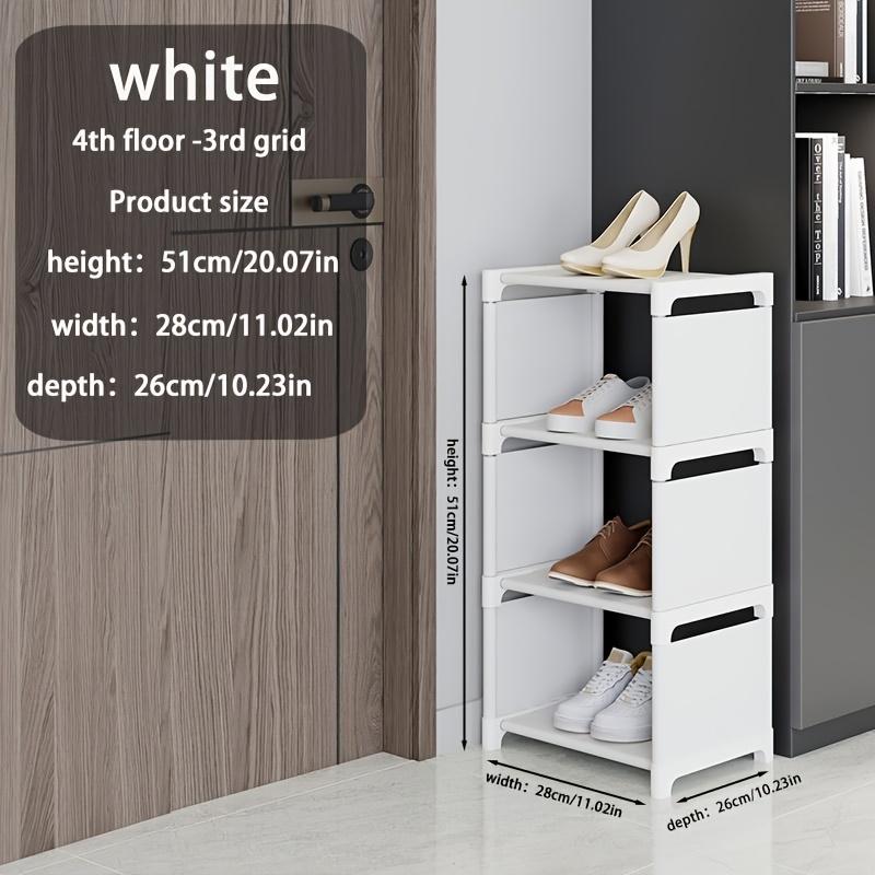 

Високоякісний 1 шт. 4/6/8-рівнева металева стійка для взуття, що економить місце - Пилозахисна, Підходить для передпокою, Спальні та гуртожитку 4 Layers-3 Grids White