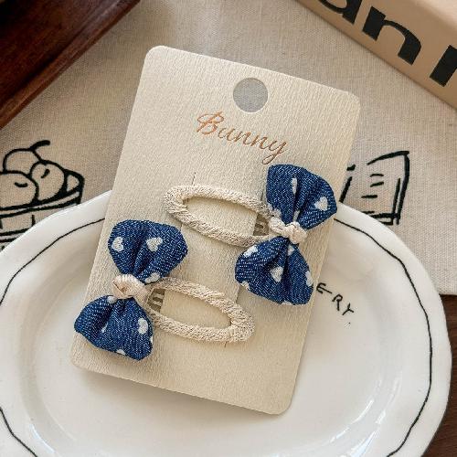 Autumn and Winter Lace Embroidery Bow Children's Hairpin Cute Girl Hair Ring Head Rope Girl Headdress Hair Accessories