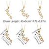 Aesthetic MOM Necklace Jewelry Gift for Mother's Day Trendy Zircon Letter Clavicle Chain  Overlay