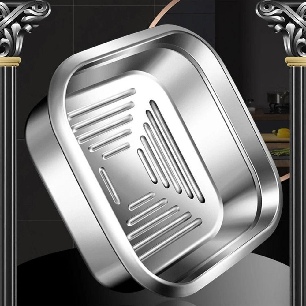 Leakproof Buckle Food Lunch Box Stainless Steel Refrigerator Storage Box Sealed Picnic Box  Work